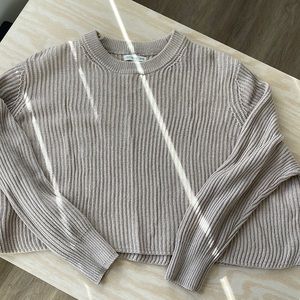 Cotton on beige cropped sweater